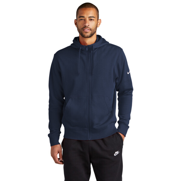 Club Fleece Sleeve Swoosh Full Zip Hoodie Thumbnail