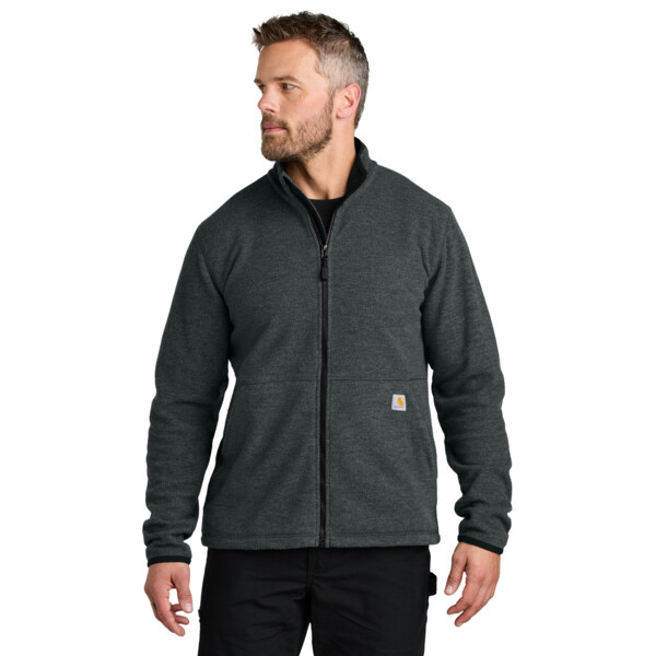 Textured Full Zip Fleece Jacket Thumbnail