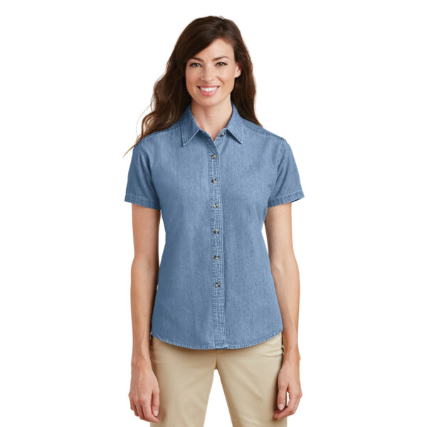 Women's Short Sleeve Value Denim Shirt Thumbnail