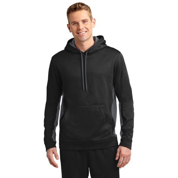 Sport Wick ® Fleece Colorblock Hooded Pullover Thumbnail