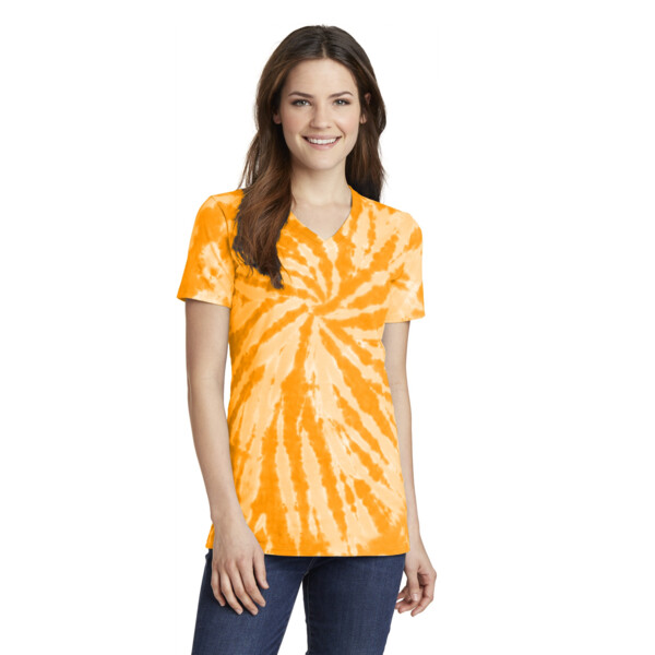 Women's Tie Dye V Neck Tee Thumbnail