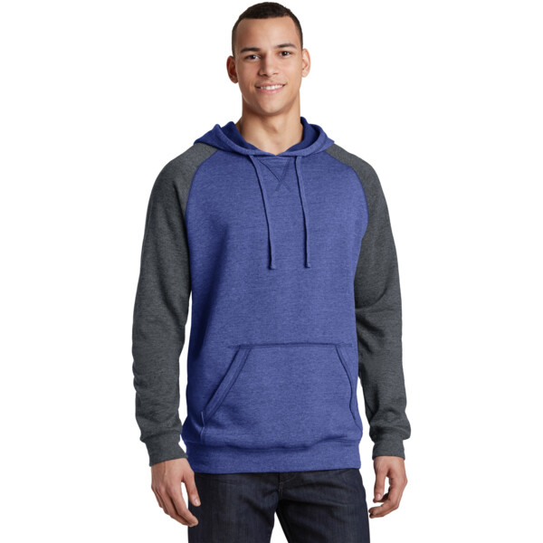 Young Mens Lightweight Fleece Raglan Hoodie Thumbnail