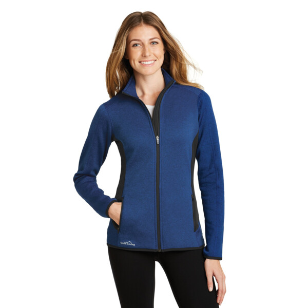 Women's Full Zip Heather Stretch Fleece Jacket Thumbnail