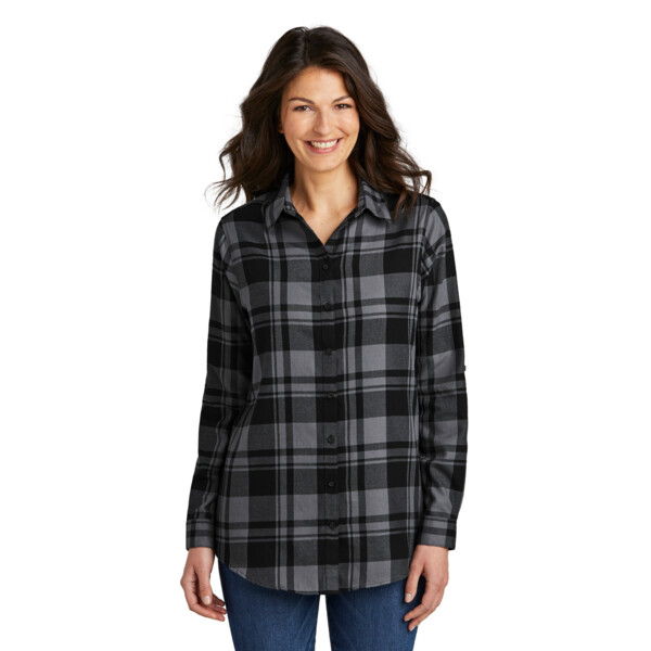 Women's Plaid Flannel Tunic Thumbnail