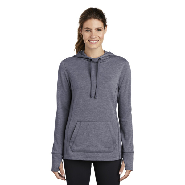 Women's PosiCharge ® Tri Blend Wicking Fleece Hooded Pullover Thumbnail